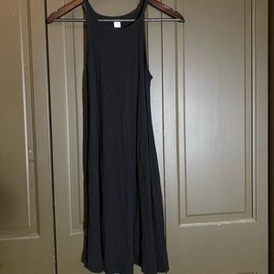 Old Navy Black Jersey Cotton Spaghetti Strap Dress